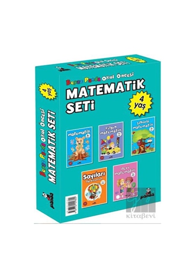 Okul Öncesi 4 Yaş Matematik Seti (5 Kitap) Beyaz Panda Yayınları  -  Beyaz Panda Yayınları