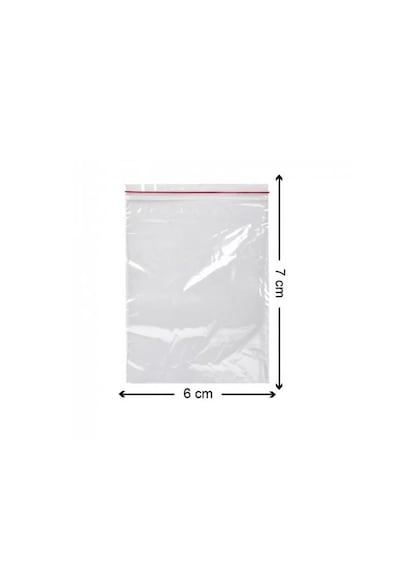 Kilitli Torba 6x7 Cm 100'lü Kilitli Buzdolabı Poşeti Şeffaf Naylon Torba Kilitli Saklama Poşeti