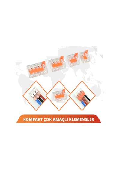10 Adet Mandallı Buat Klemens GW-413 Üçlü Klemens