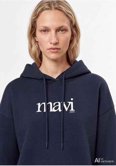 Mavi Logo Sweatshırt Navy Blazer Lacivert Kadın Sweatshirt M1s20139-82318