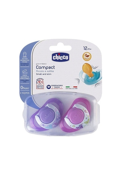 Chicco Physio Kauçuk Emzik Kız 12 Ay+ 2'li Pembe