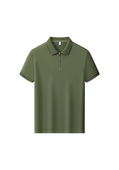 New Performance.arw98306.serintutan-antibakteriyel-yüksek Kalite.fermuarlı Polo T.shirt Yeşil