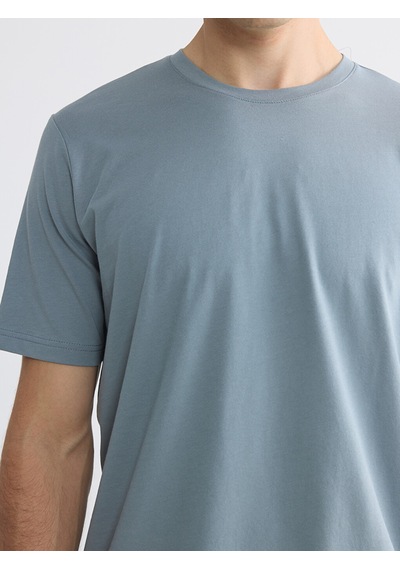 Lcwaıkıkı Classic Mavi Regular Fit Basic Erkek Dry Touch Tişört