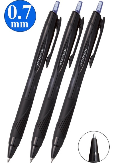 Mavi Jel Uçlu Pilot Kalem 3 Adet Uniball Jetstream Sxn-157s 0.7 Mm Basmalı Pilot Kalem Roller Uçlu Likit Mürekkepli