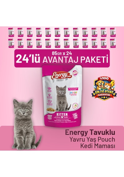 Tavuklu Yavru Yaş Kedi Maması 85 G - 24 Adet