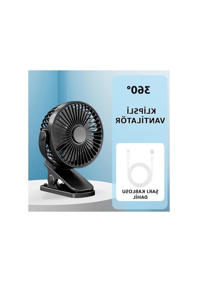 Mini Klipsli Vantilatör, 3 Kademeli Hız Ve Taşınabilir Tasarım