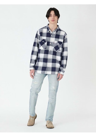Levi's Erkek Ekose Gömlek Relaxed Fıt Western Gough Plaıd Naval A A1919-0037-5218 Multi-color