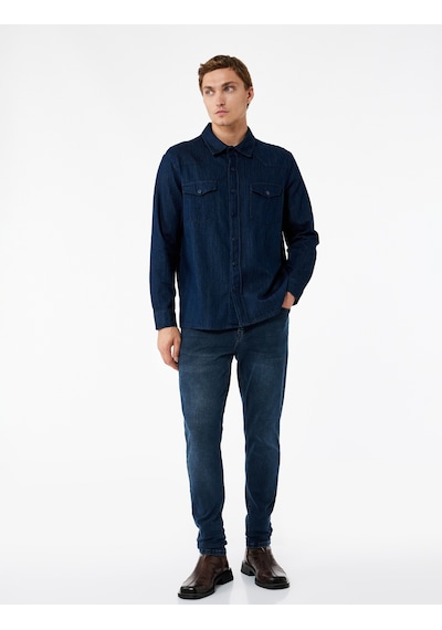 Koton Normal Bel Skinny Fit Jean Pantolon - Michael Jean İndigo Stone 6wam40051nd İndigo - Taş Koton Normal Bel Skinny Fit Jean Pantolon - Michael Jean İndigo Stone 6wam40051nd İndigo - Taş