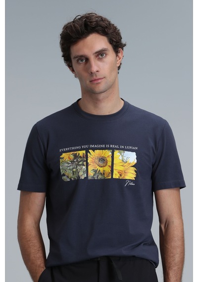 Lufian June Modern Grafik T- Shirt Antrasit Antrasit 111020192100110 111020192100110 Antrasit