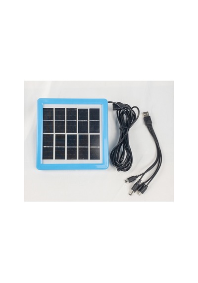 5v 2w Güneş Paneli Çoklu Şarj Kablosu İle Birlikte Kamp Balık Doğa Solar Şarj Paneli 3 Metre Kablo
