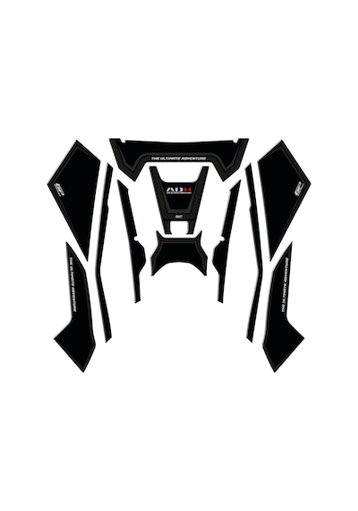 GP Kompozit  SYM ADX 125 2023-2024 Uyumlu Tank Pad Seti Siyah