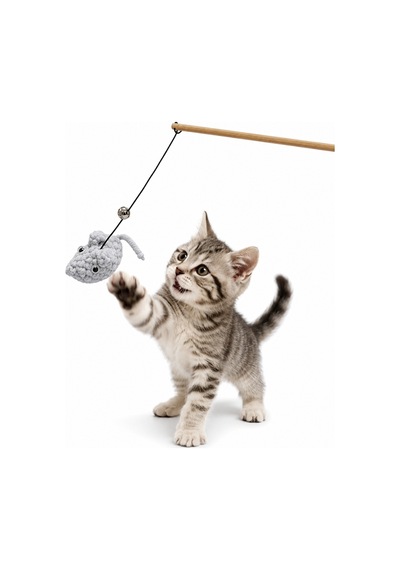 Kedi Oltası - Dawcat - Fare Figürlü - Gri