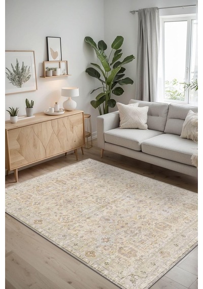 Depoba Murans Kadife Modern Kaymaz Pamuk Tabanlı Yıkanabilir Antibakteriyel Salon Halısı 160x230 Diğer