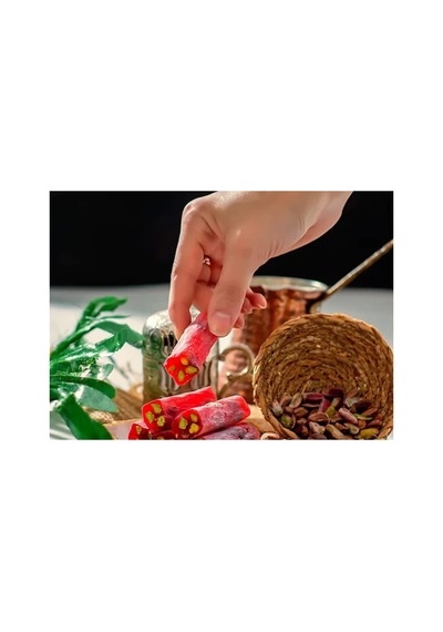 Extra Bol Antep Fıstıklı Narlı Fitil Parmak Lokum - 1 Kg