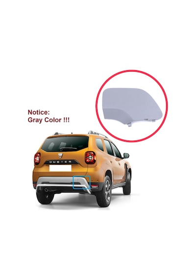 Arka Tampon Çeki Demiri Kapağı Gri Dacia Duster 2 2017-2023 İçin