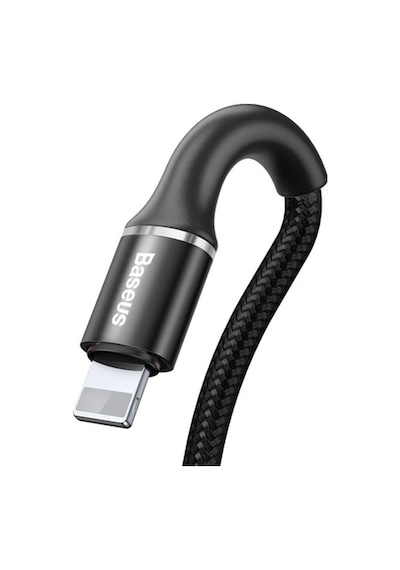 Baseus Halo 1.5A Apple iPhone Uyumlu Lightning Şarj Kablosu 2 Metre Siyah