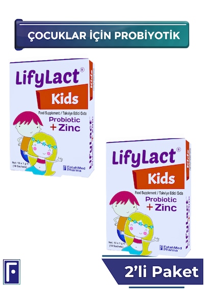 Lifylact Kids Probiyotik+Zinc Takviye Edici Gıda 2 x 10 Şase