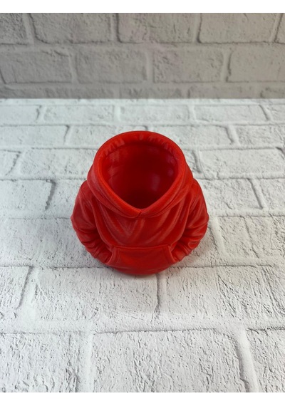 Kırmızı Hoodie Kalemlik 10x10 Cm Masa Üstü Düzenleyici