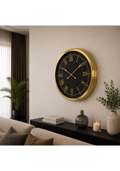 Gold Prestij Roma 60 X 60 Cm Metal Duvar Saati Diğer