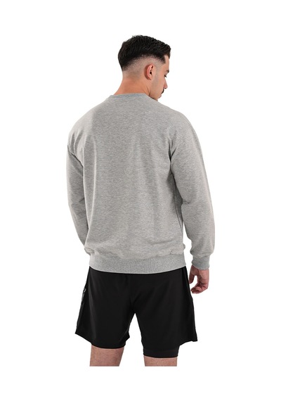 Musclecloth Basic Sweatshirt Gri Melanj Gri