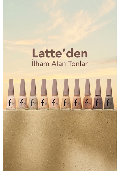 Flormar Latte Nail Enamel Yüksek Pigmentli & Parlak Bitişli Oje 001 Vanılla Cream