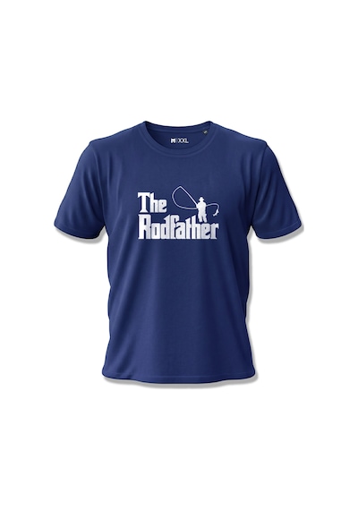 North Whiskers The Rodfather Esprili Balıkçı Baskılı %100 Pamuklu Unisex Lacivert Tişört Lacivert - 875039313 Lacivert - 875039313 Lacivert