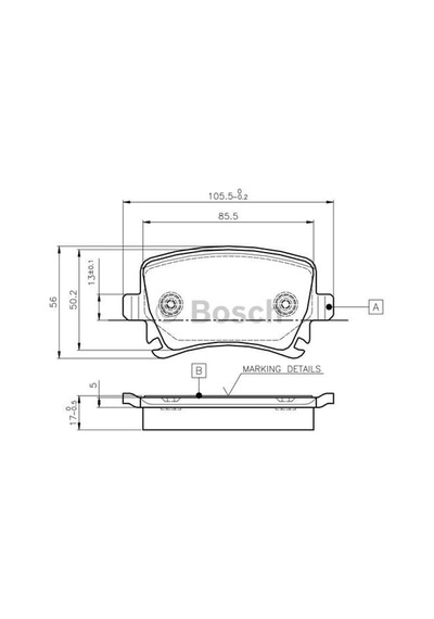 BOSCH 986495413 Fren Balatası Arka Passat Cc Caddy Golf V Golf VI-Jetta A3 A6 Leon Octavia Superb 04- Gdb1622
