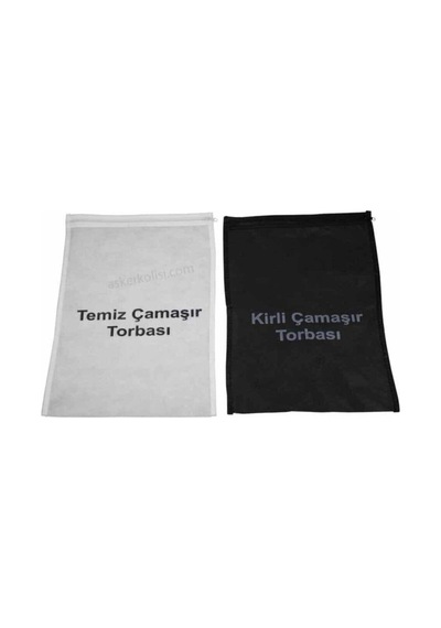 Er Bedelli Askerlik Kirli Ve Temiz Çamaşır Torbası & Çamaşır Filesi Seti Plastik Siyah 35 X 55 Diğer