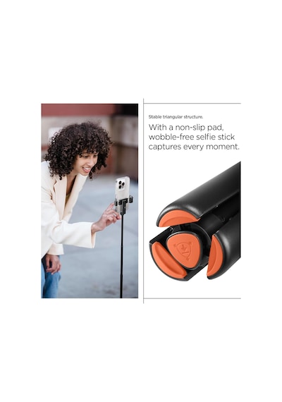 Kablosuz Bluetooth Selfie Çubuğu Uzaktan Kumandalı Tripod / 1.4 Metre Kolay Taşınabilir S541w Black - Amp09336