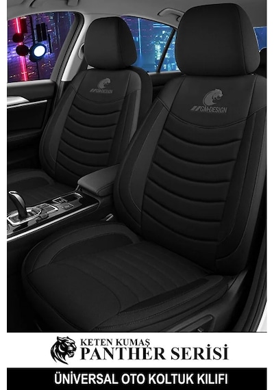 Rover 400 Hatchback Rt 420 Si Lux 136 Hp 2000 Panther Serisi Uyumlu Keten Oto Koltuk Kılıfı Siyah