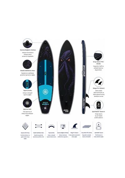Adventure Set Release The Kraken Şişme Sup Board / Paddle Board 330 Cm