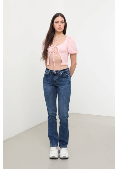 Kadın Likralı Jean Pantolon Mavi 001
