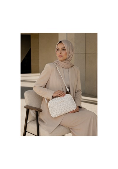 Just Polo Kadın Yeni Sezon Baskılı Omuz Çantası 232053mh Beyaz