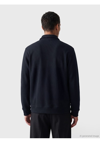 Lcw Vision Lacivert Dik Yaka Erkek Fermuarlı Sweatshirt