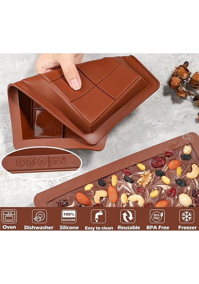 Dubai Çikolata Kalıbı Tablet Çikolata Kalıbı Silikon Silikon Kahverengi Diğer