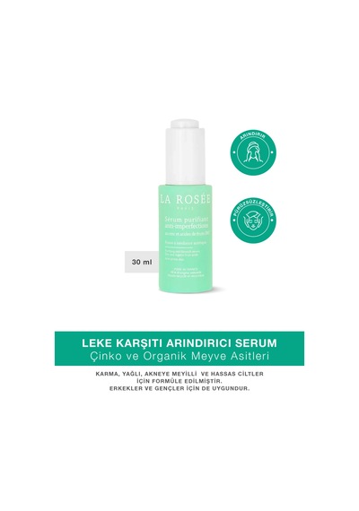Leke Karşıtı Arındırıcı Serum Çinko Ve Organik Meyve Asitleri İçeren - 30 Ml
