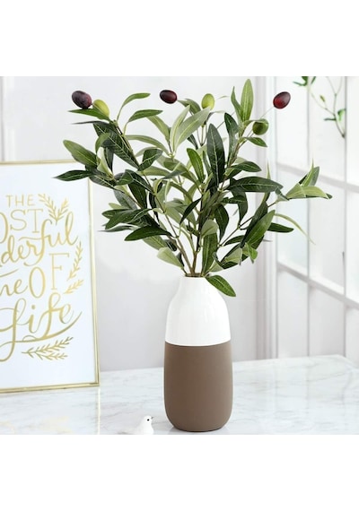 Nettenevime 4lü Set Yapay Zeytin Dalı 45cm 4 Meyveli Yapay Çiçek Genel