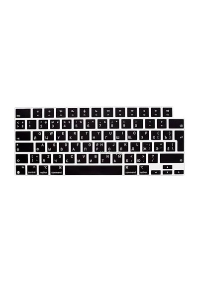 Macbook Uyumlu Rusça Klavye Koruyucu Uk Iso Ters L Enter M1-m5 A2681 A3113 A3240 A3449 A2941 A3241 A2442 A2779 A2992 A2485 A2991 Russian Keyboard Cover Touch Id Siyah