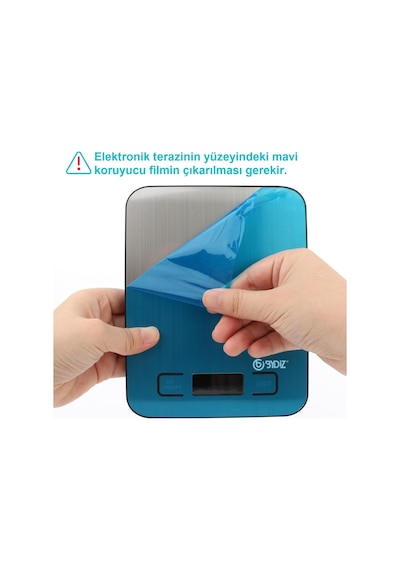 Bydiz Dijital Mutfak Terazisi 10 Kg 1 Gr Hassas Mutfak Tartısı Paslanmaz Çelik Yüzey + Pil Hediyeli BY-005