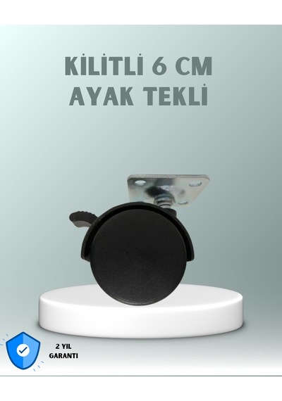Zemin Korumalı 6 Cm Kilitli Döner Ayak Çr