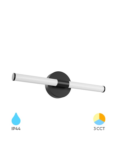 Braytron Lily-c 7w 3-in-1 Krom-siyah Led Aplik Ip44 Mat Siyah