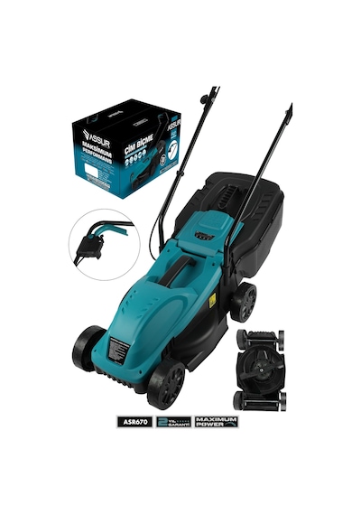 Assur 3105 1200W 30 L Toplama Torbalı Elektrikli Çim Biçme Makinesi