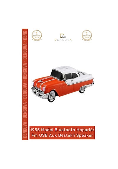 Özel Üretim Nostaljik Pontiac Araba 1955 Model Bluetooth Hoparlör Fm Radyo Usb Aux Destekli Speaker