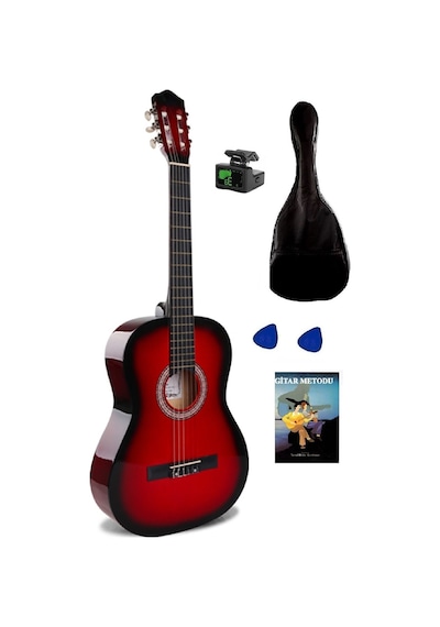 Arriva Tam Boy 4/4 Klasik Gitar Seti 39''  Kırmızı
