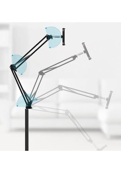 Ht-47 Metal Cep Telefonu ve Tablet Standı Döner Başlıklı Dirsekli Ht-47 Metal Cep Telefonu ve Tablet Standı Döner Başlıklı Dirsekli