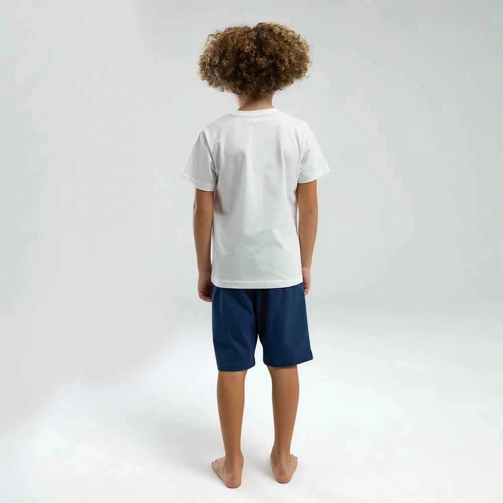 Arnetta 3314c Baba/oğul İkili Yazlık Pijama Takım Beyaz