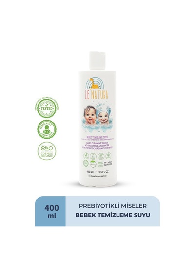 Le Natura Organik Vegan Prebiyotikli Glutensiz Bebek Temizleme Suyu