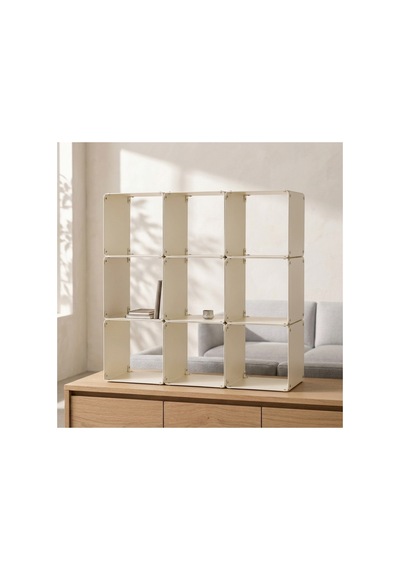 Node 9'lu Modüler Metal Açık Raf Ünitesi Çok Amaçlı Küp Kitaplık 50x50 Cm Krem - 944249484 Krem Node 9'lu Modüler Metal Açık Raf Ünitesi Çok Amaçlı Küp Kitaplık 50x50 Cm Krem - 944249484 Krem