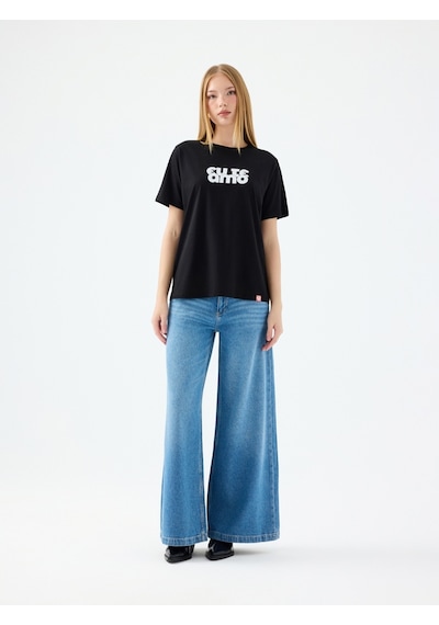Palazzo Palazzo Fıt Kadın Pantolon Denim