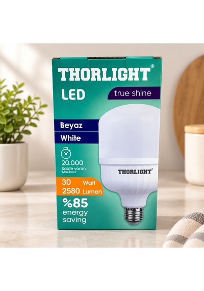 30 W Led Torç Ampul Beyaz - Çok Renkli